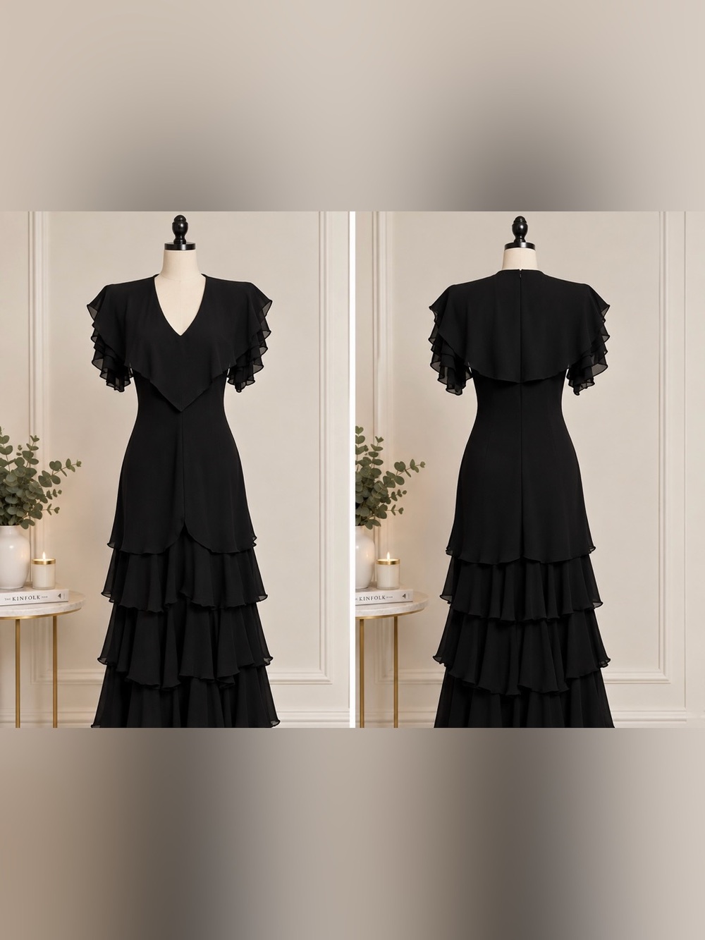 Justin David New York Women's Black Maxi Dress Size 8 Like New